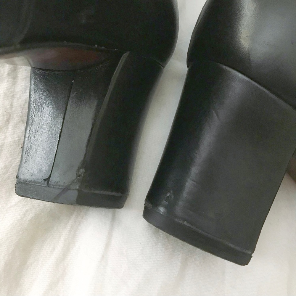 Ralph Lauren Over the Knee OTK Leather Block Heel Boots Black 8.5‍‍‍‍‍‍‍‍‍‍‍‍‍‍ - Picture 8 of 12